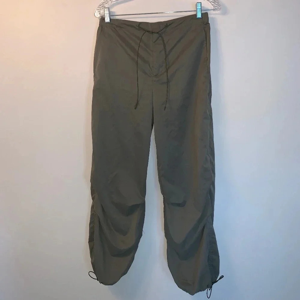 Zara Green Parachute Pants S - Picture 3 of 14
